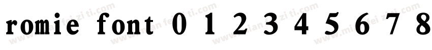 romie font 0 1 2 3 4 5 6 7 8 9字体转换